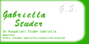 gabriella studer business card